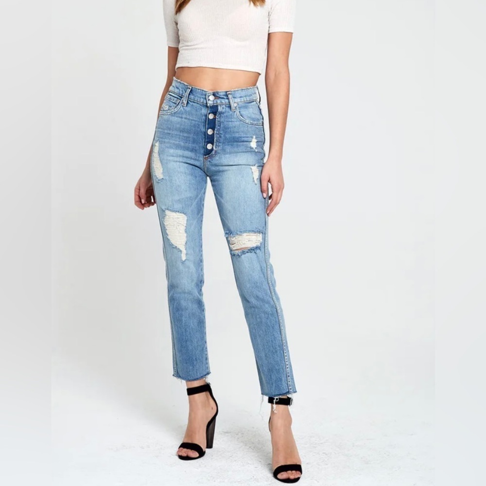 REVICE Dream Fit Sweet Monday Wash Mid-High Waist Jeans Size 31